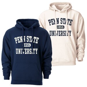 Penn State University 1855 navy & white hooded sweatshirts image